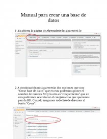 Manual para crear una base de datos. Página 1