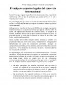 Principales aspectos legales del comercio internacional