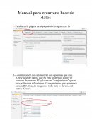 Manual para crear una base de datos