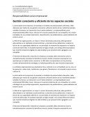 Responsabilidad social empresarial: Gestión consciente y eficiente de los espacios sociales