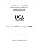 Cambio climático y nuestra responsabilidad al respecto