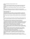 Análisis Costo-Beneficio del Programa Familias en Acción. Resumen