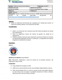 Manual De Calidad De Grupo Modelo Descargar - PDF