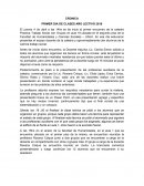 CRONICA PRIMER DIA DE CLASES AÑO LECTIVO 2019