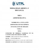 CONSUMO DE BEBIDAS GASEOSAS EN EL CANTON JAMA-MANABI ECUADOR