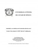 Ansiedad y su relación con la atención selectiva en el Centro Universitario UAEM Valle de Teotihuacán