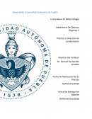 Práctica II: Reacción de condensación