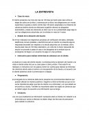 LA ENTREVISTA . Caso de mora