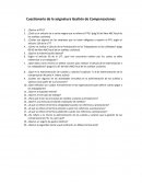Cuestionario de la asignatura Gestión de Compensaciones. S/r
