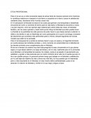 ETICA PROFESIONAL. Mi ser en el tiempo