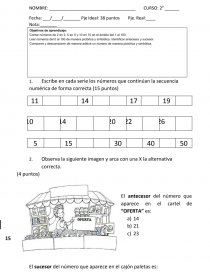 Prueba numeros hasta 100. Página 1