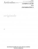 COMPUTACIÓN E INFORMÁTICA Aprendizaje de perfiles de usuario web para modelizar interfaces adaptativas