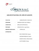 ANALISIS SITUACIONAL DEL ÁREA DE ALMACEN – CORSUN SAC