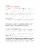 EL ORIGEN DE LA SOCIOLOGIA