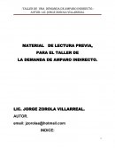 MATERIAL DE LECTURA PREVIA, PARA EL TALLER DE LA DEMANDA DE AMPARO INDIRECTO