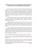 IMPORTANCIA DE LA NUEVA GESTION DEL TALENTO HUMANO Y SU RELACION CON LA ADMINISTRACION DE NEGOCIOS