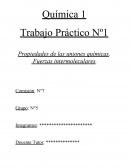 Trabajo Práctico Nº1 Propiedades de las uniones químicas. Fuerzas intermoleculares