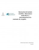 Ilustración del método científico: dimensiones moleculares y determinación de la constante de avogadro