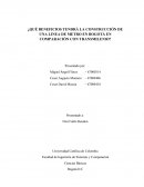 ¿Qué beneficios tendrá la construcción de una linea de metro en Bogotá en comparación con Transmilenio?