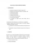 HACIA UNA CULTURA DE DERECHOS HUMANOS EN BOLIVIA