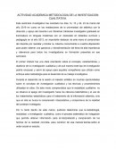 Actividad academica Metodologia de la investigacion cualitativa