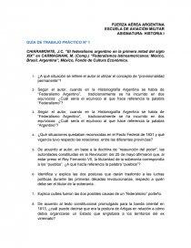 Preguntas T.P Federalismo. Página 1