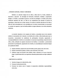 ATENCION A ESPACIOS, FAMILIA Y COMUNIDAD. Página 1