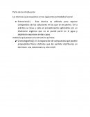 Procedimiento experimental Actividad I: Extracción simple