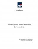 Invertigacion de mercado aplicando Neuromarkeitng