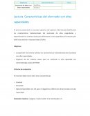 Características del alumnado con Altas Capacidades