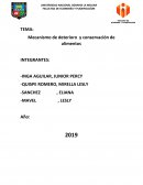 Mecanismo de deterioro y conservación de alimentos