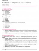 Unidad 1. La empresa en el aula: tú eres empresa