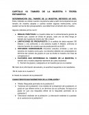 CAPITULO 15: TAMAÑO DE LA MUESTRA Y TEORÍA ESTADISTICA