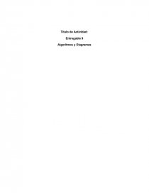 Algoritmos y Diagramas. Página 1
