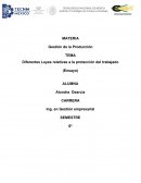 Diferentes Leyes relativas a la protección del trabajado