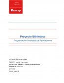 Proyecto Biblioteca. Programación Avanzada de Aplicaciones