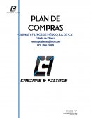PLAN DE COMPRAS. CABINAS Y FILTROS DE MÉXICO, S.A. DE C.V