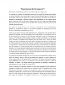 Importancia del transporte