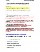 Actividades de planta. ingenieria industrial