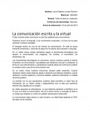 La comunicación escrita y la virtual