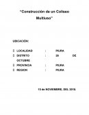 MEMORIA DESCRIPTIVA DE LA CONSTRUCCIÓN DE UN COLISEO MULTIUSOS