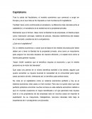 Capitalismo. Fundamentos que lo caracterizan