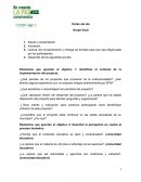Orden del día. Grupo focal