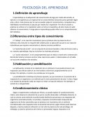 PSICOLOGÍA DEL APRENDIZAJE