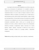 Resumen La psicología