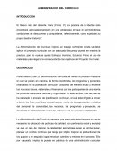 Administracion del curriculo
