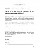 ACTO: “2 de abril: “Día del veterano y de los caídos en la guerra de Malvinas””