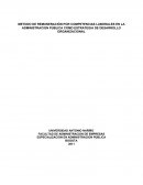 METODO DE REMUNERACIÓN POR COMPETENCIAS LABORALES EN LA ADMINISTRACION PÚBLICA COMO ESTRATEGIA DE DESARROLLO ORGANIZACIONAL