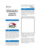 MANUAL DE USO Y MANTENIMIENTO MANGUARE MANZANA Ñ