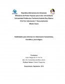 Habilidades para informar en información humanística, científica y tecnológica
